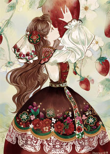 草莓 插画图片壁纸