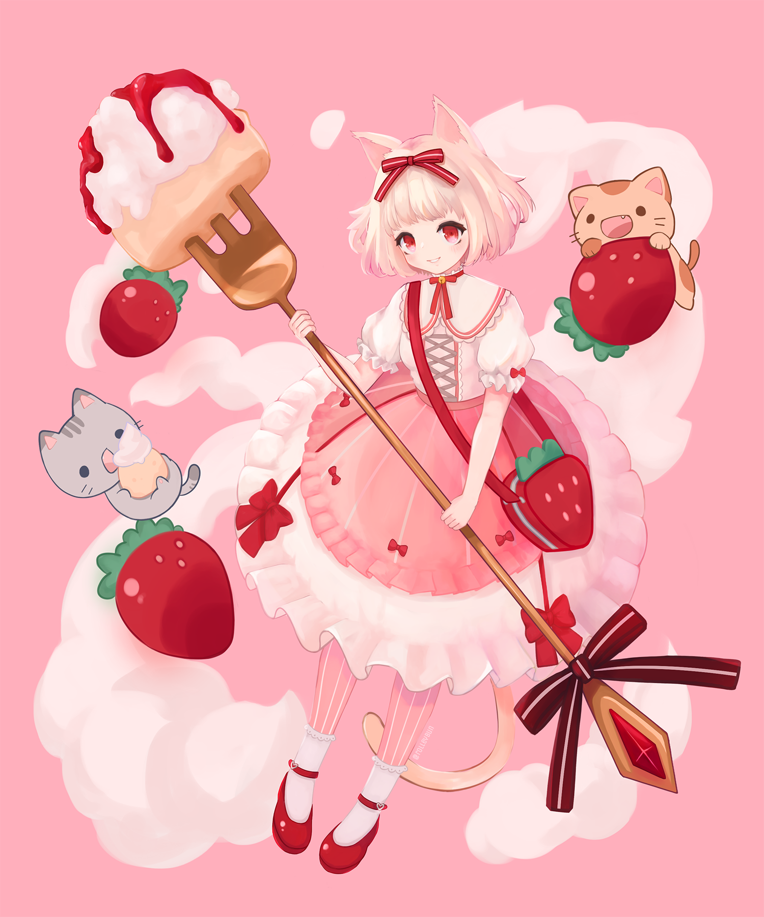 猫耳蛋糕女孩子猫耳