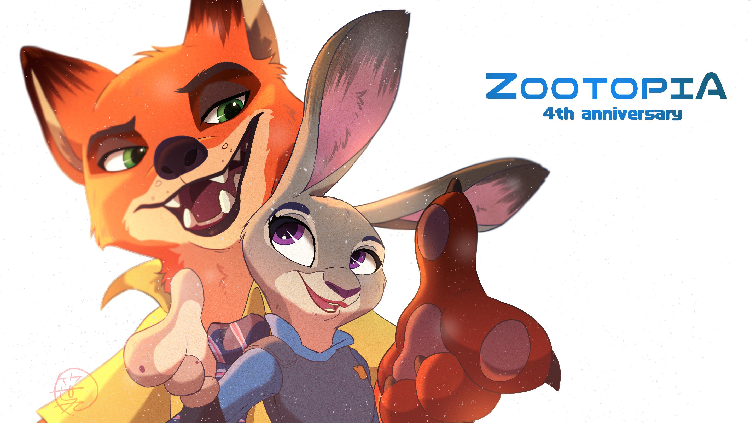 zootopia 4周年插画图片壁纸