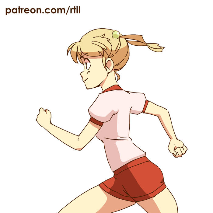 Run with Emi插画图片壁纸