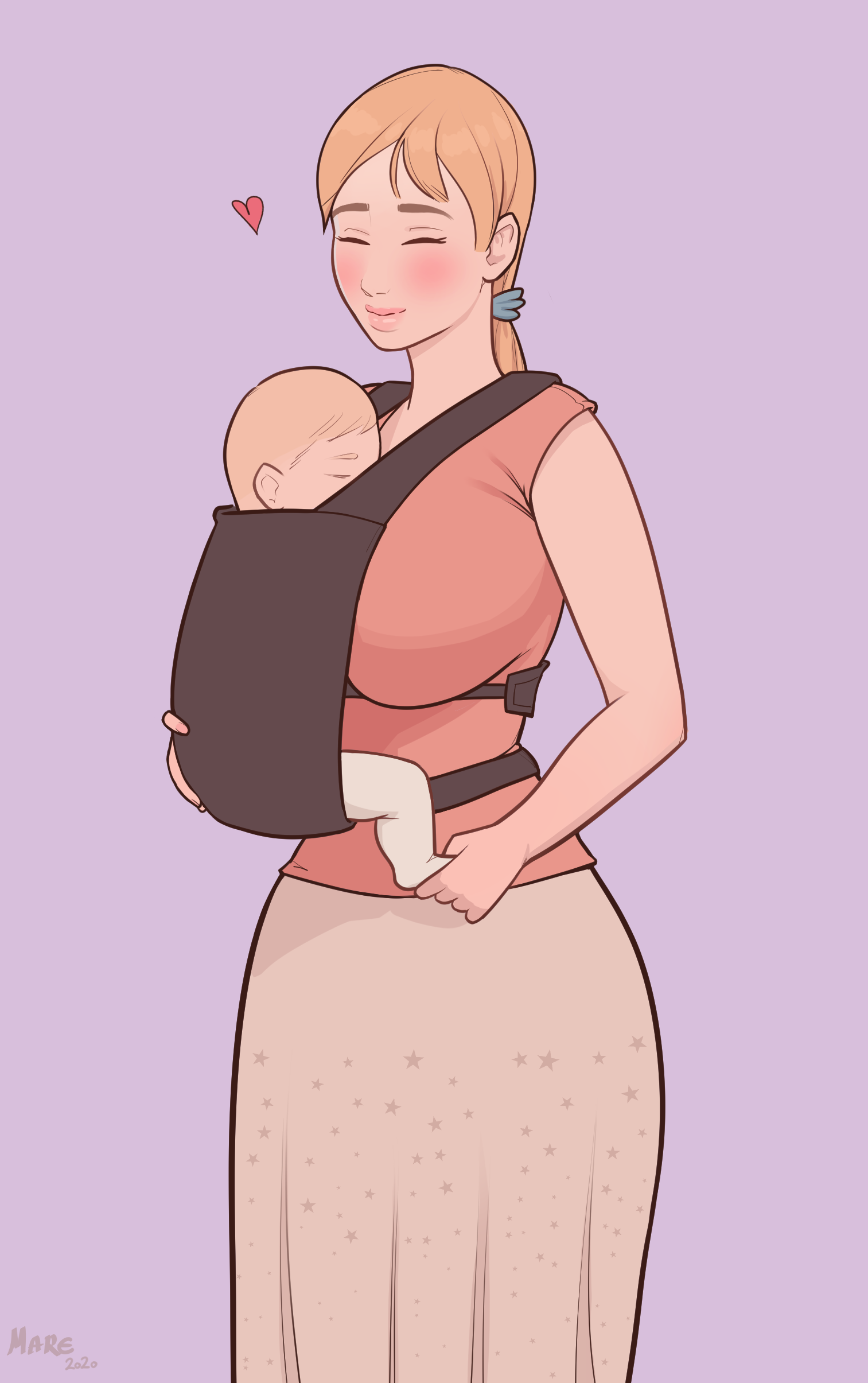 a cute mother插画图片壁纸