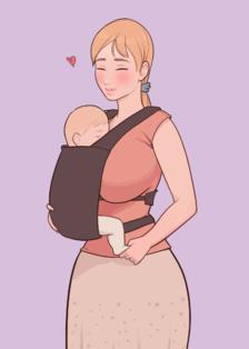 a cute mother插画图片壁纸