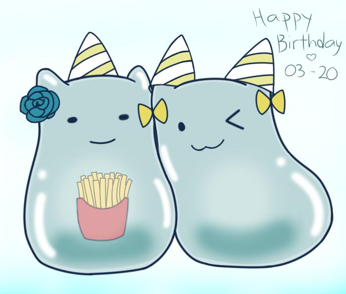 Sayo and Hina blob birthday插画图片壁纸