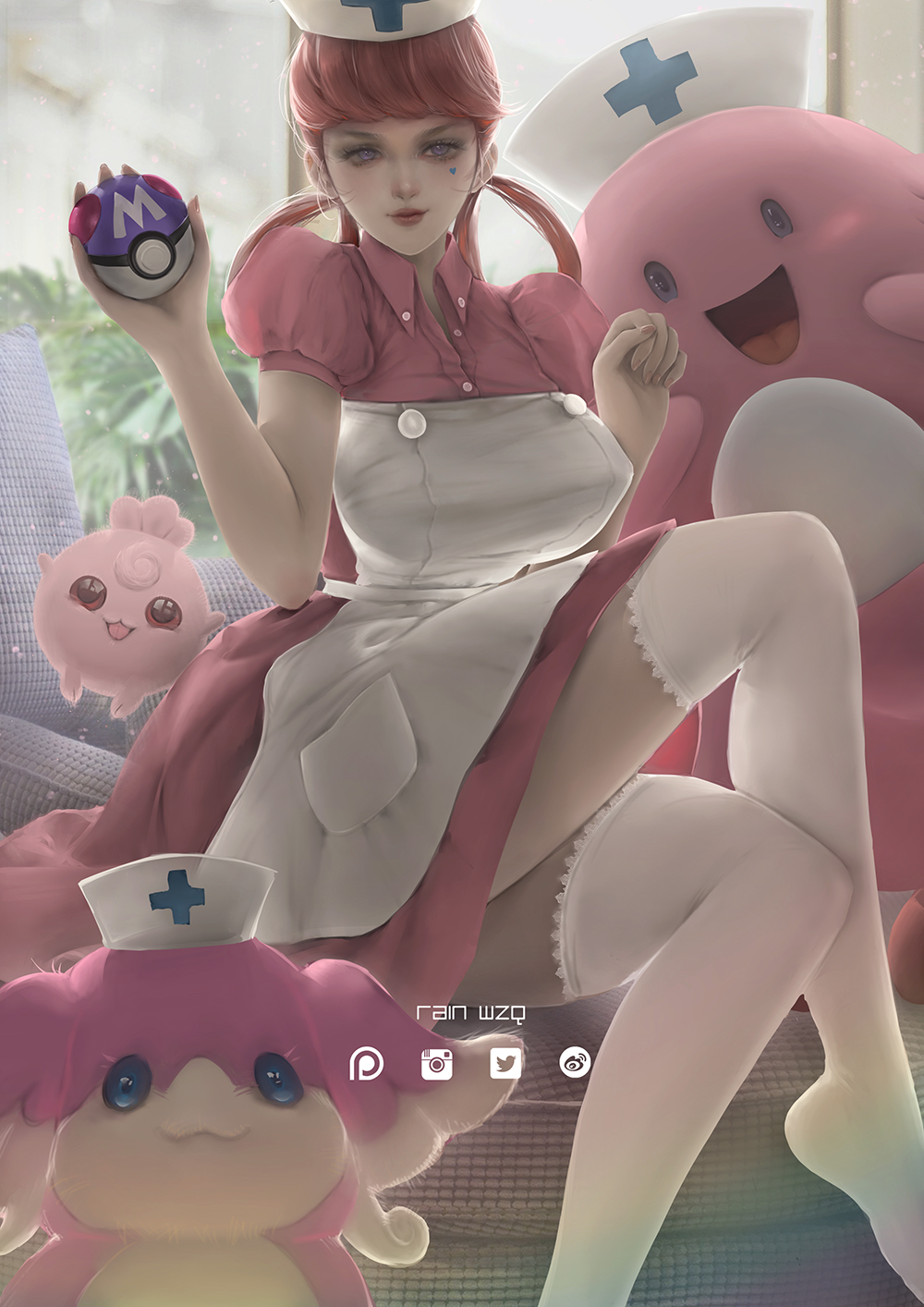 Pokémon Nurse Joy插画图片壁纸