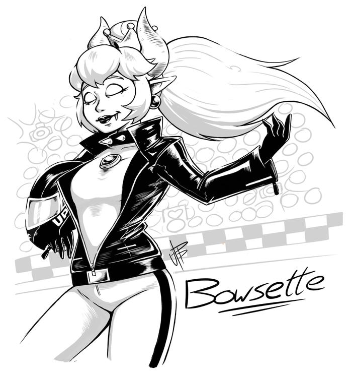 Bowsette Rider插画图片壁纸
