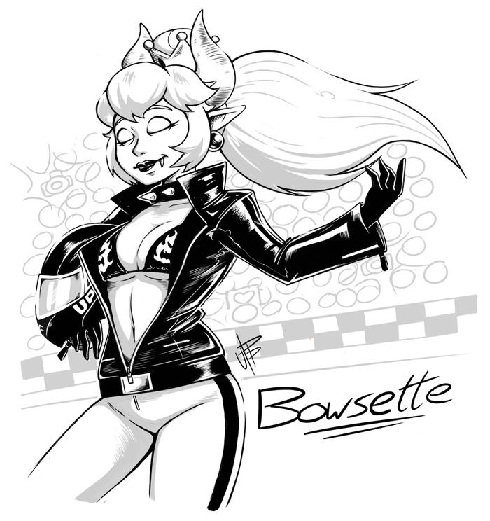 Bowsette Rider插画图片壁纸