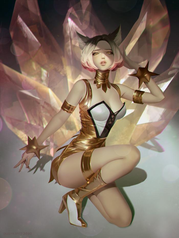 Ahri KDA Prestige Olesya Spitz插画图片壁纸