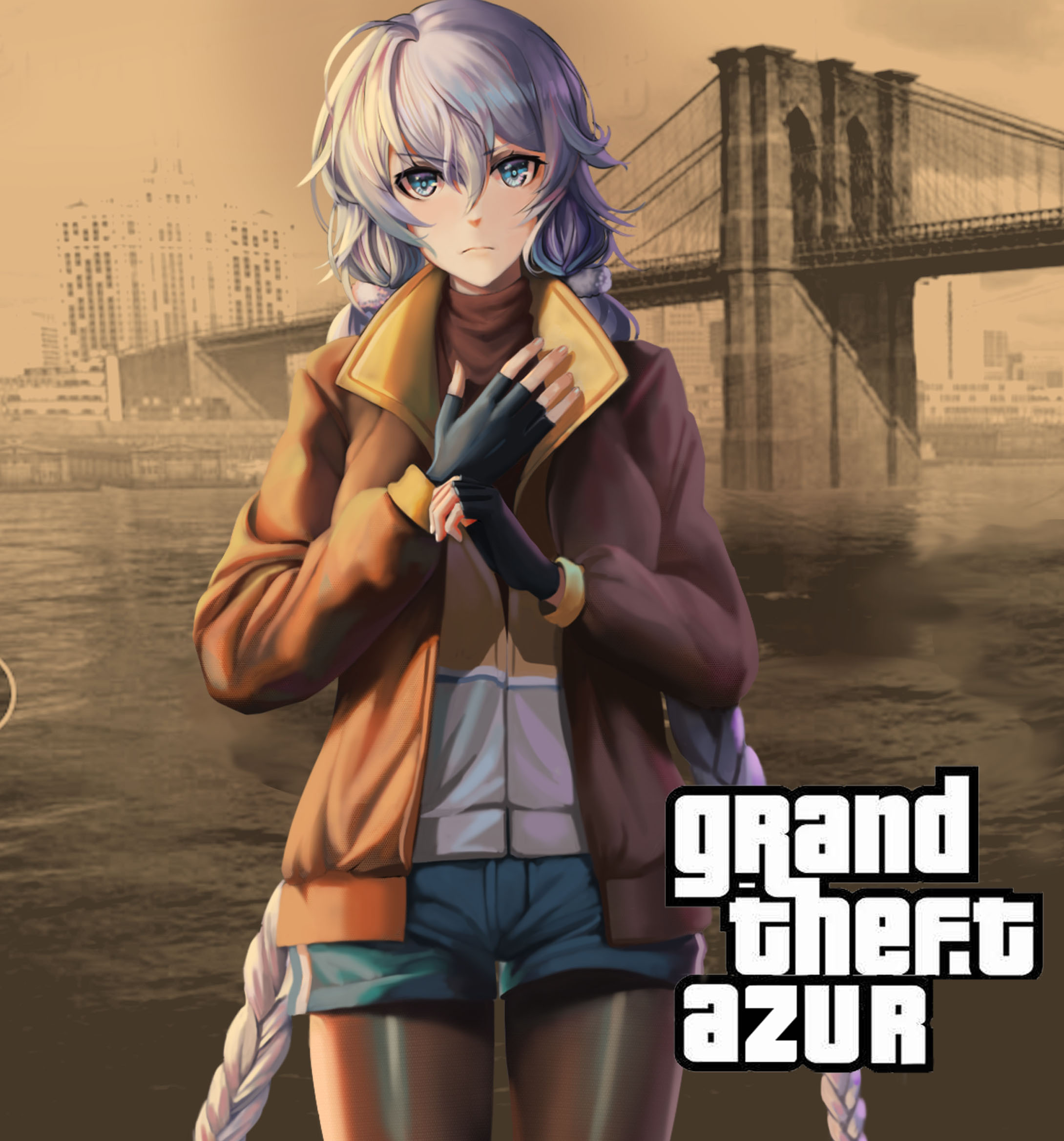 【碧蓝 X GTA】Grand Theft Azur插画图片壁纸