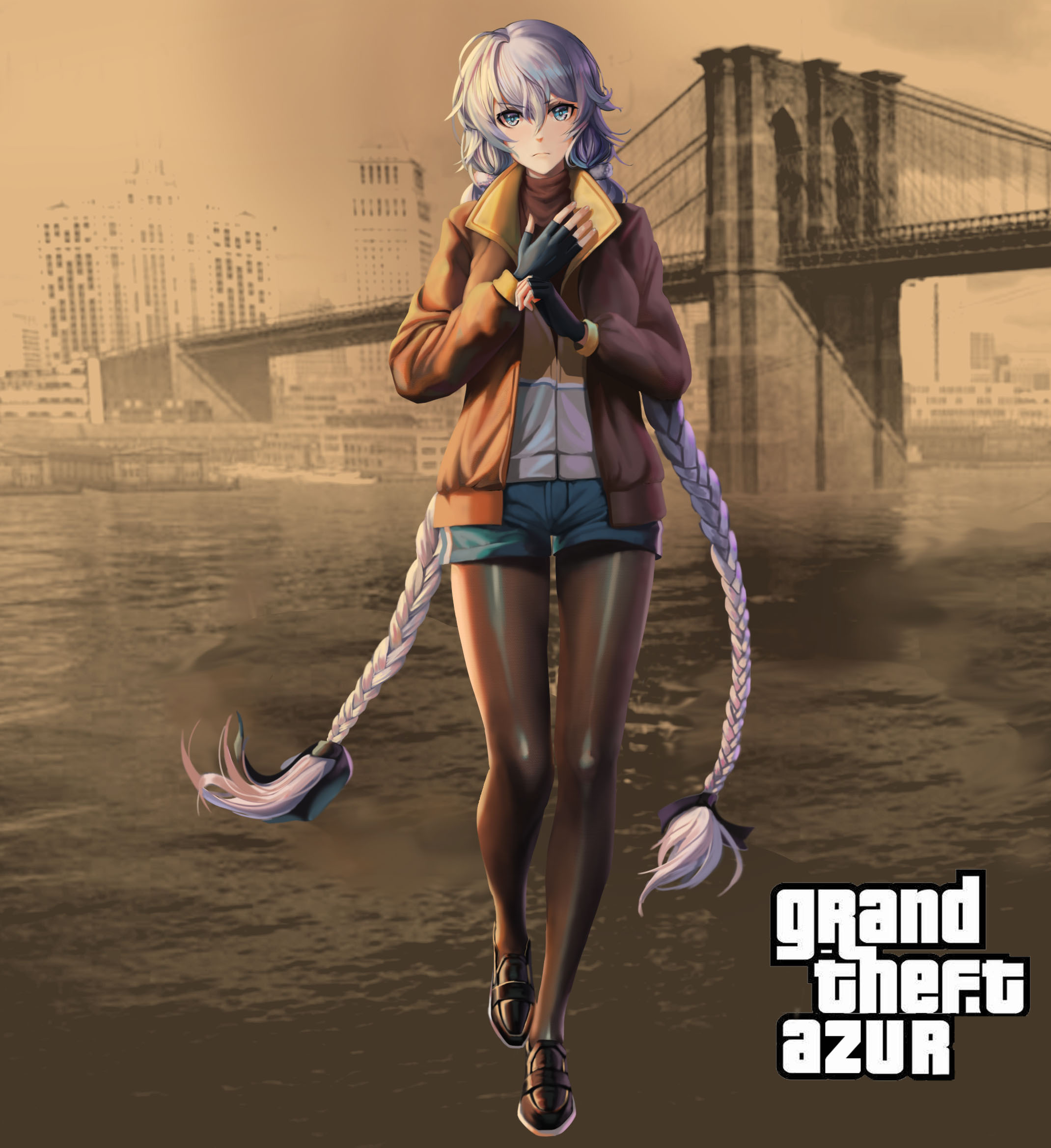 【碧蓝 X GTA】Grand Theft Azur插画图片壁纸