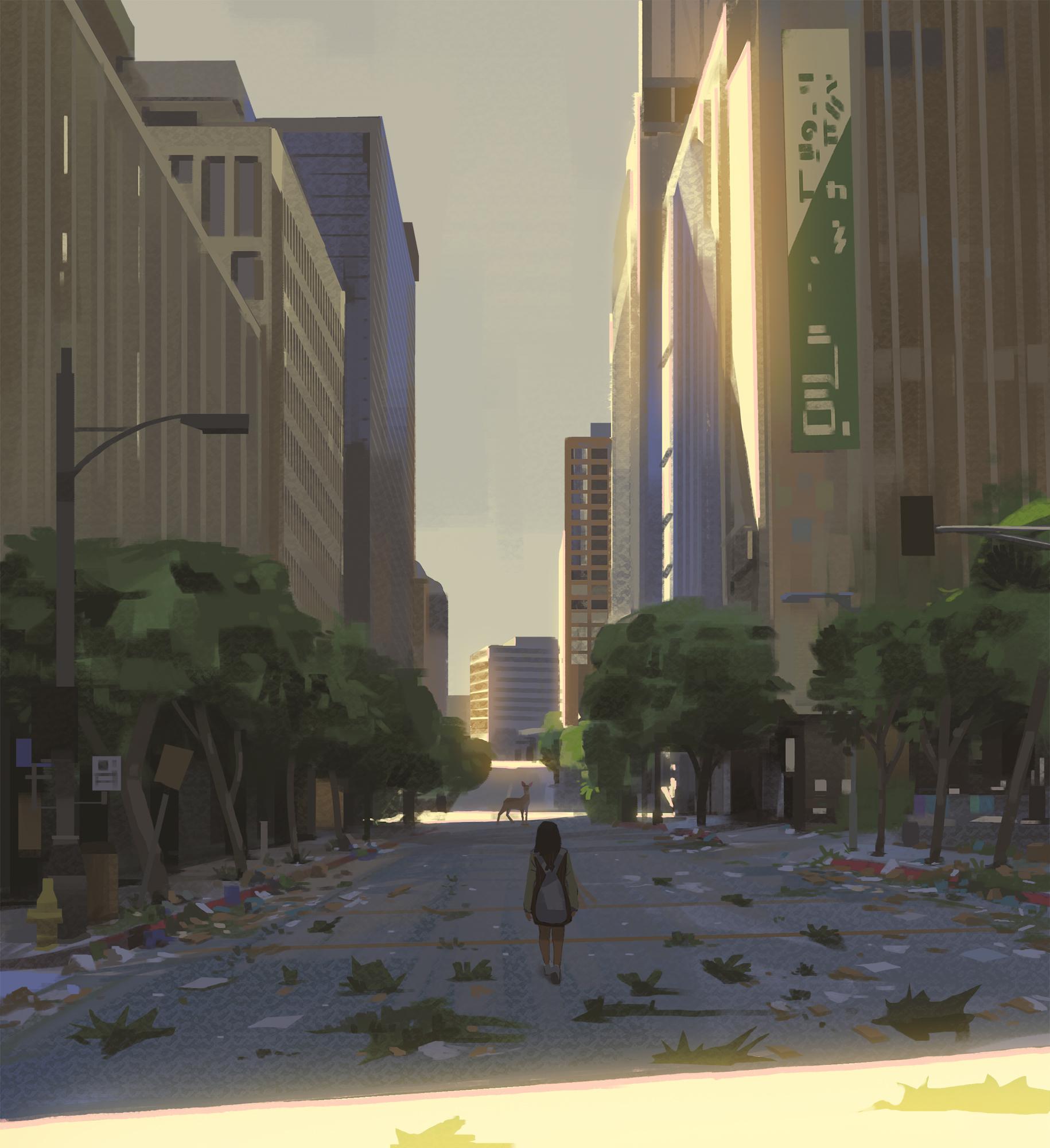 Empty streets插画图片壁纸
