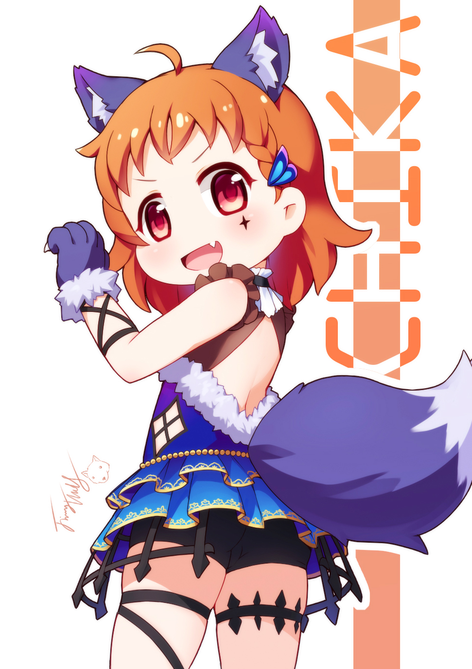 Little Wolf Chika插画图片壁纸