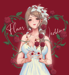 flower wedding插画图片壁纸