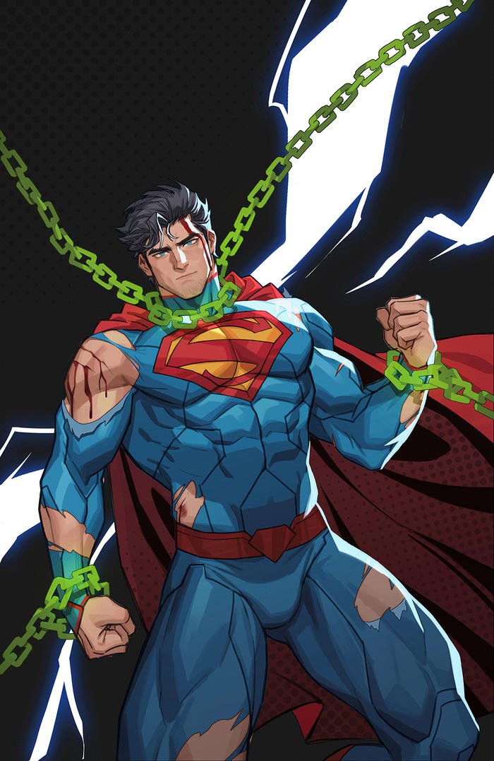 superman in chains插画图片壁纸