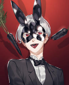 兔面具插画图片壁纸