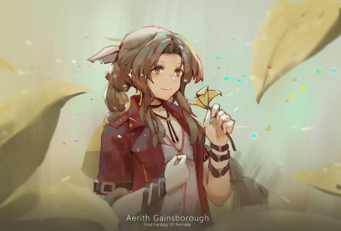 Aerith插画图片壁纸