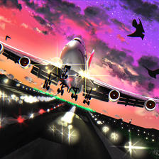 JAL B747-400插画图片壁纸