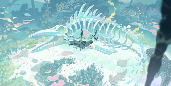Whale Fall插画图片壁纸