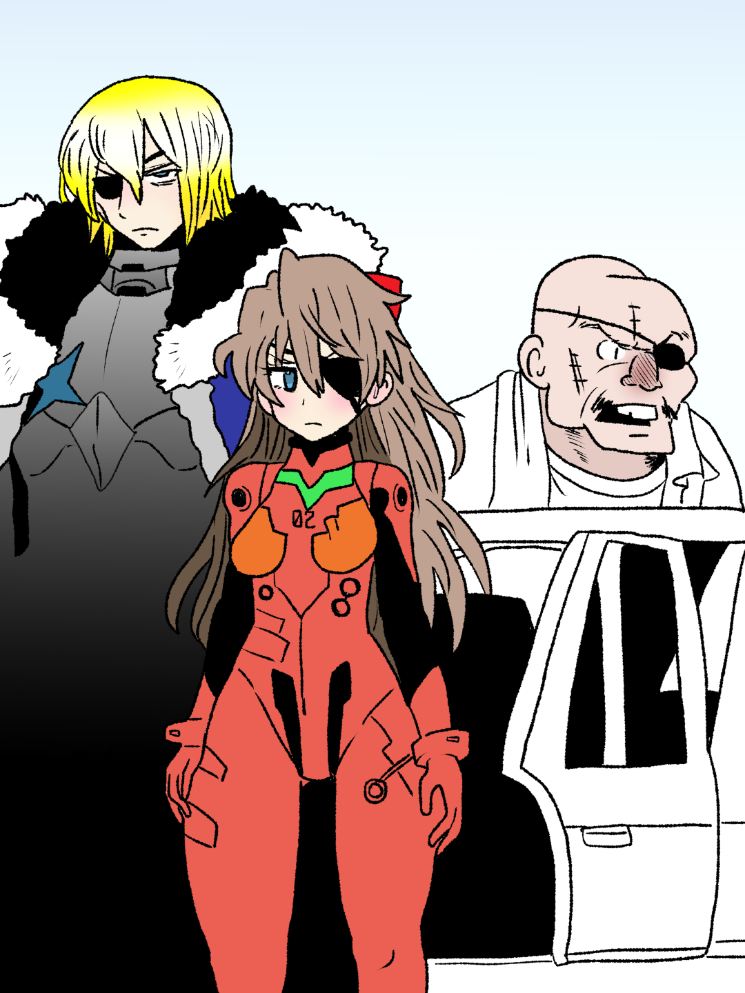 黑得很深（？）眼罩三枪手