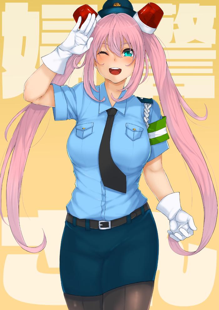 女警插画图片壁纸