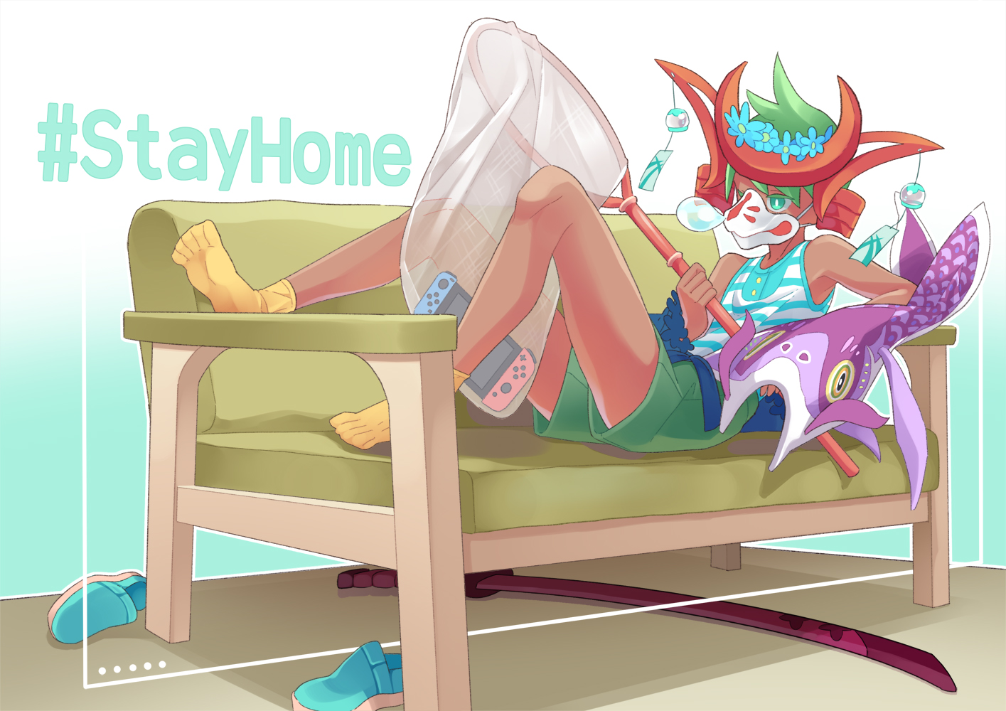 GW StayHome插画图片壁纸