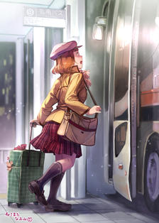 青森発東京行き夜行バスに飛び乗る工藤忍插画图片壁纸