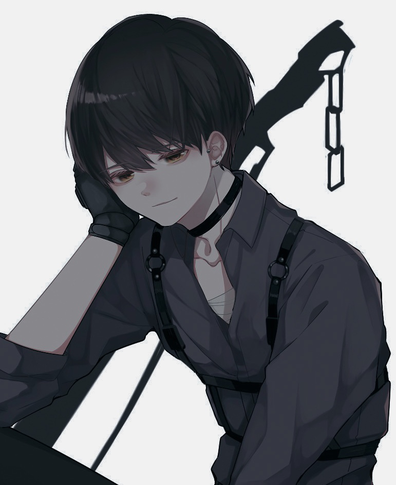 自然不良少年チョーカー黒シャツ