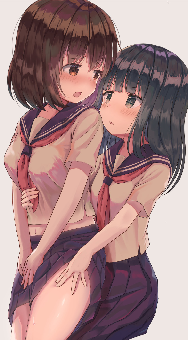 「こんなところでするの・・・？」插画图片壁纸