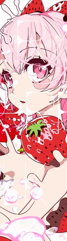 strawberry milk插画图片壁纸