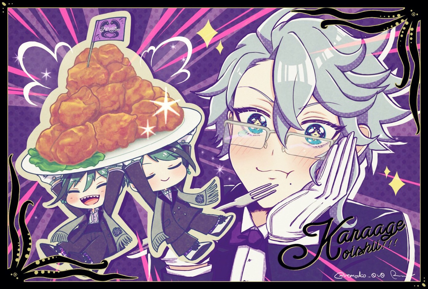 油炸食品星期五！插画图片壁纸