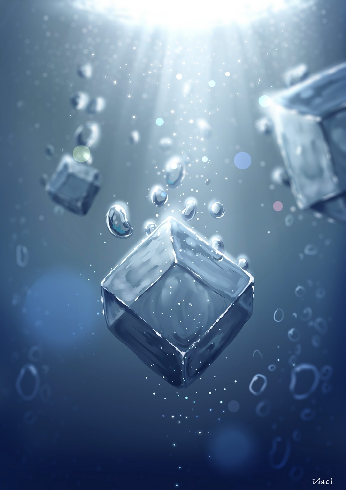【冬天】水中的冰