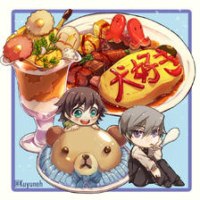 Junjou Romantica collab menu~插画图片壁纸