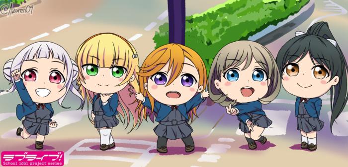 Chibi Hello!!! Love Live!插画图片壁纸