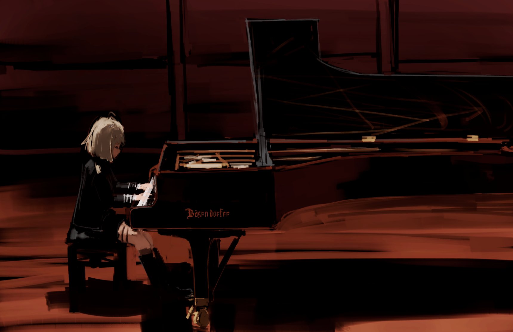 钢琴MP402插画图片壁纸