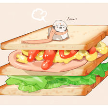 サンドイッチ插画图片壁纸