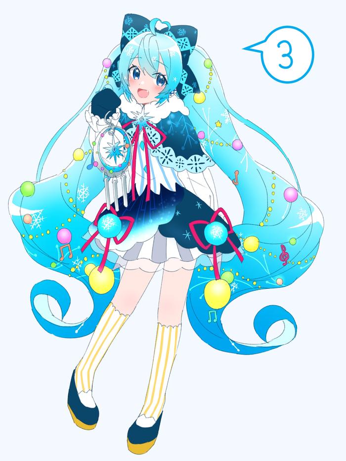 雪miku 2021候补们！插画图片壁纸