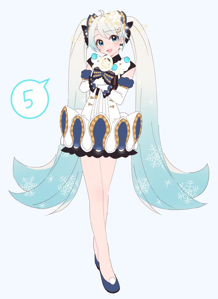 雪miku 2021候补们！插画图片壁纸