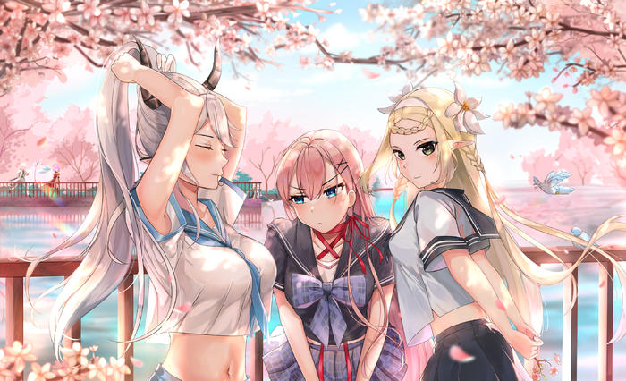 Epic Seven School Girls (fanart)插画图片壁纸