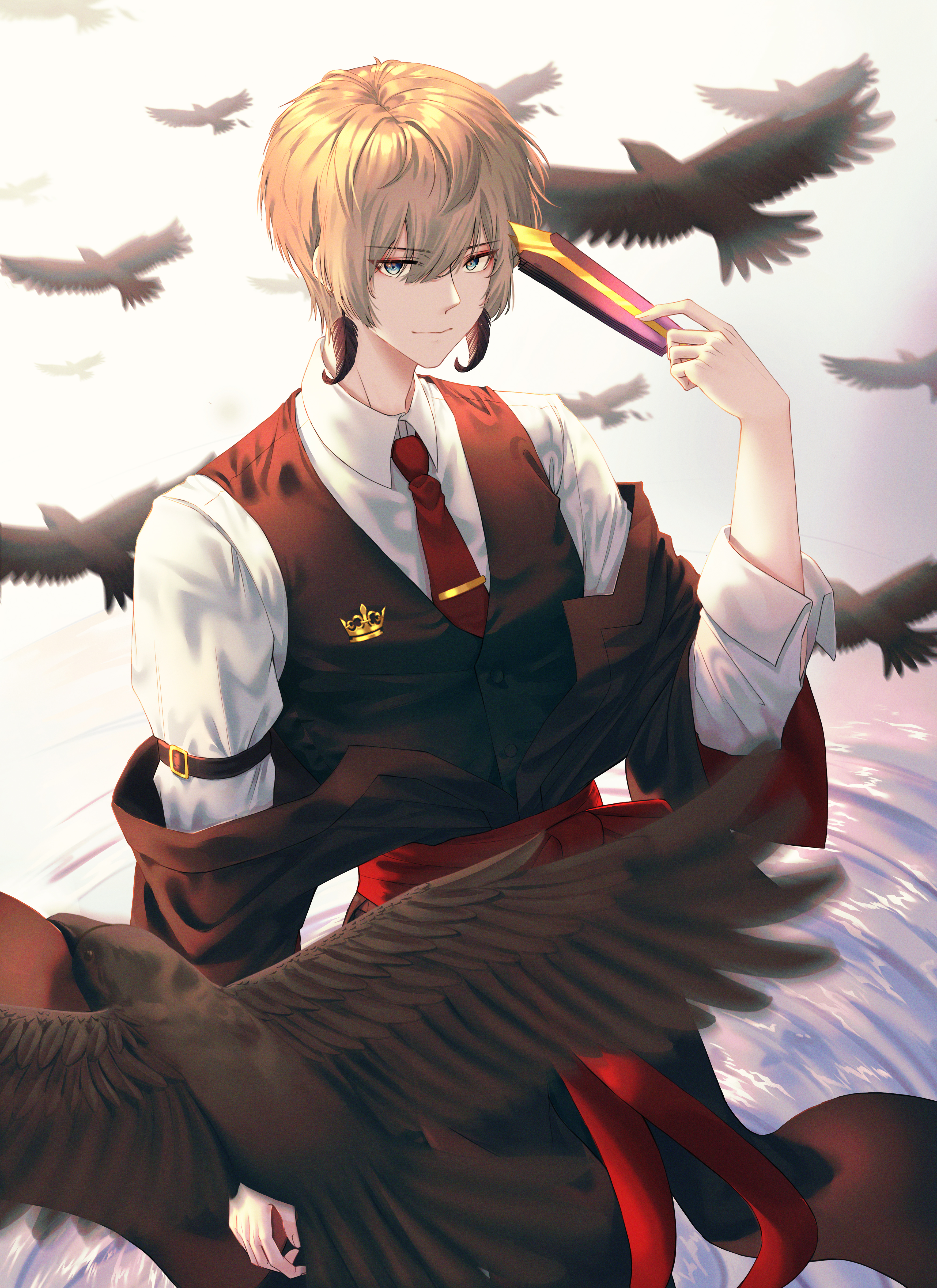 乌鸦创作男孩子