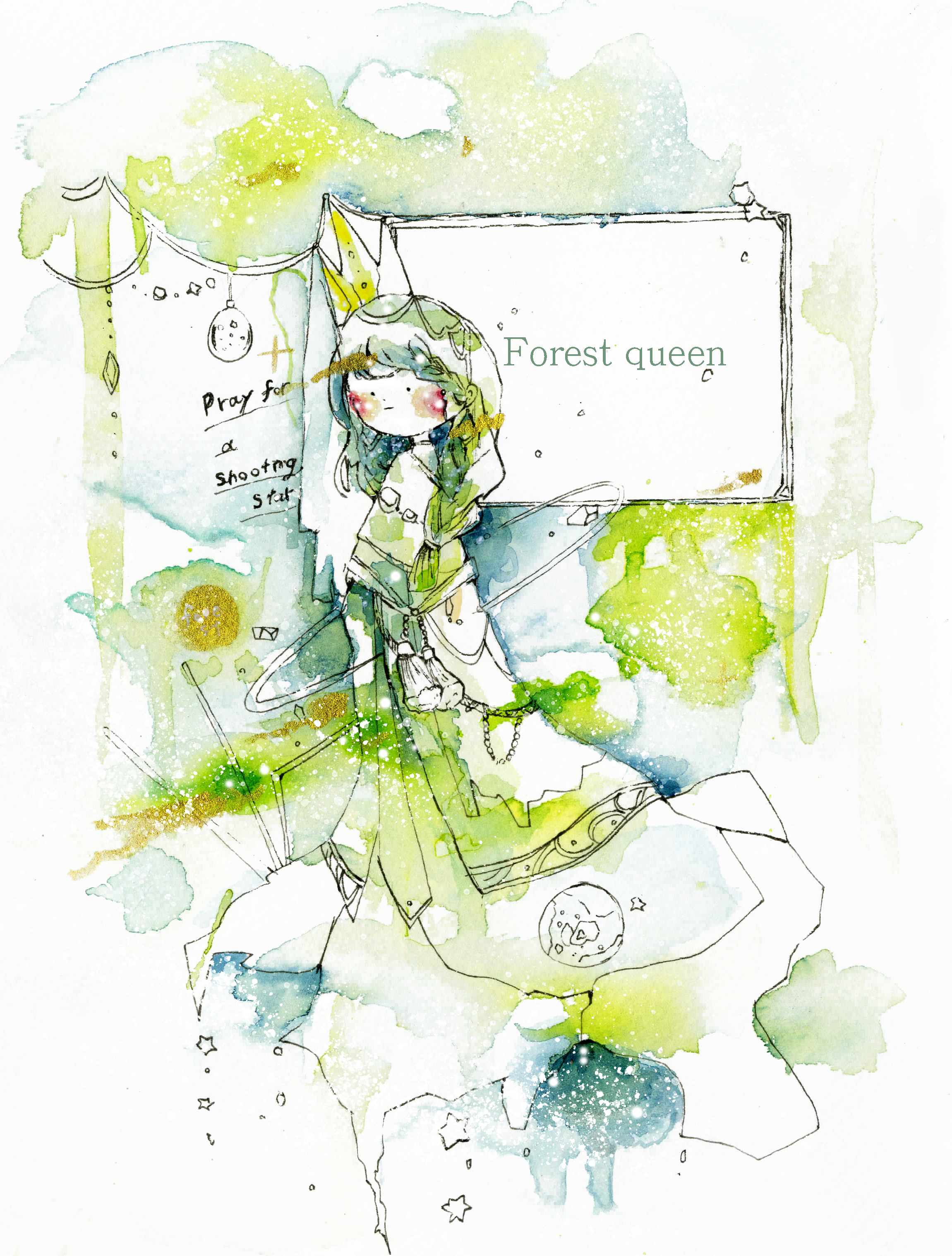 森林女王插画图片壁纸