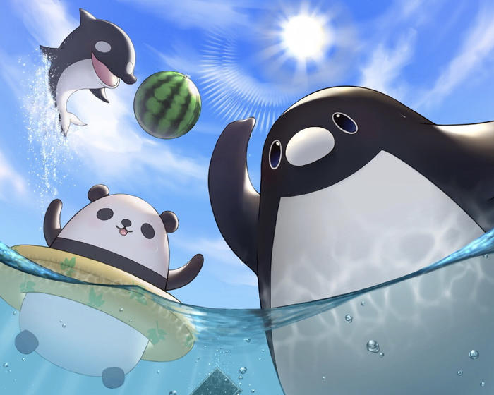 企鹅迷艺术插画图片壁纸