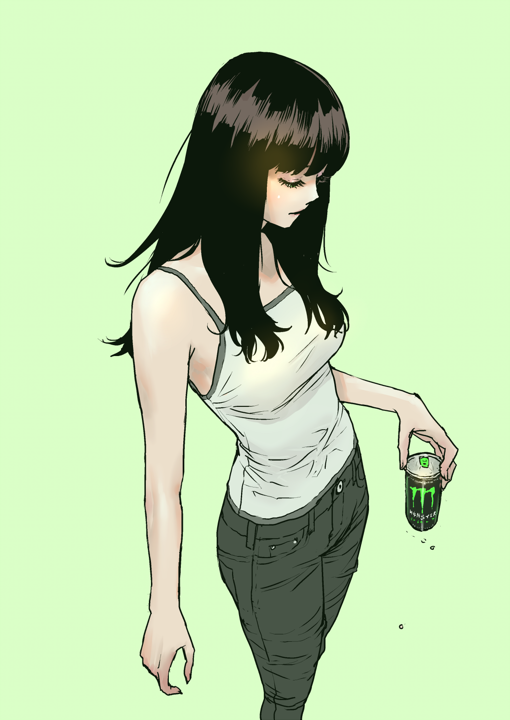 小的绿色怪物-女孩子牛仔裤-触站