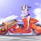 金derのバイクwithイラりつちゃん+風