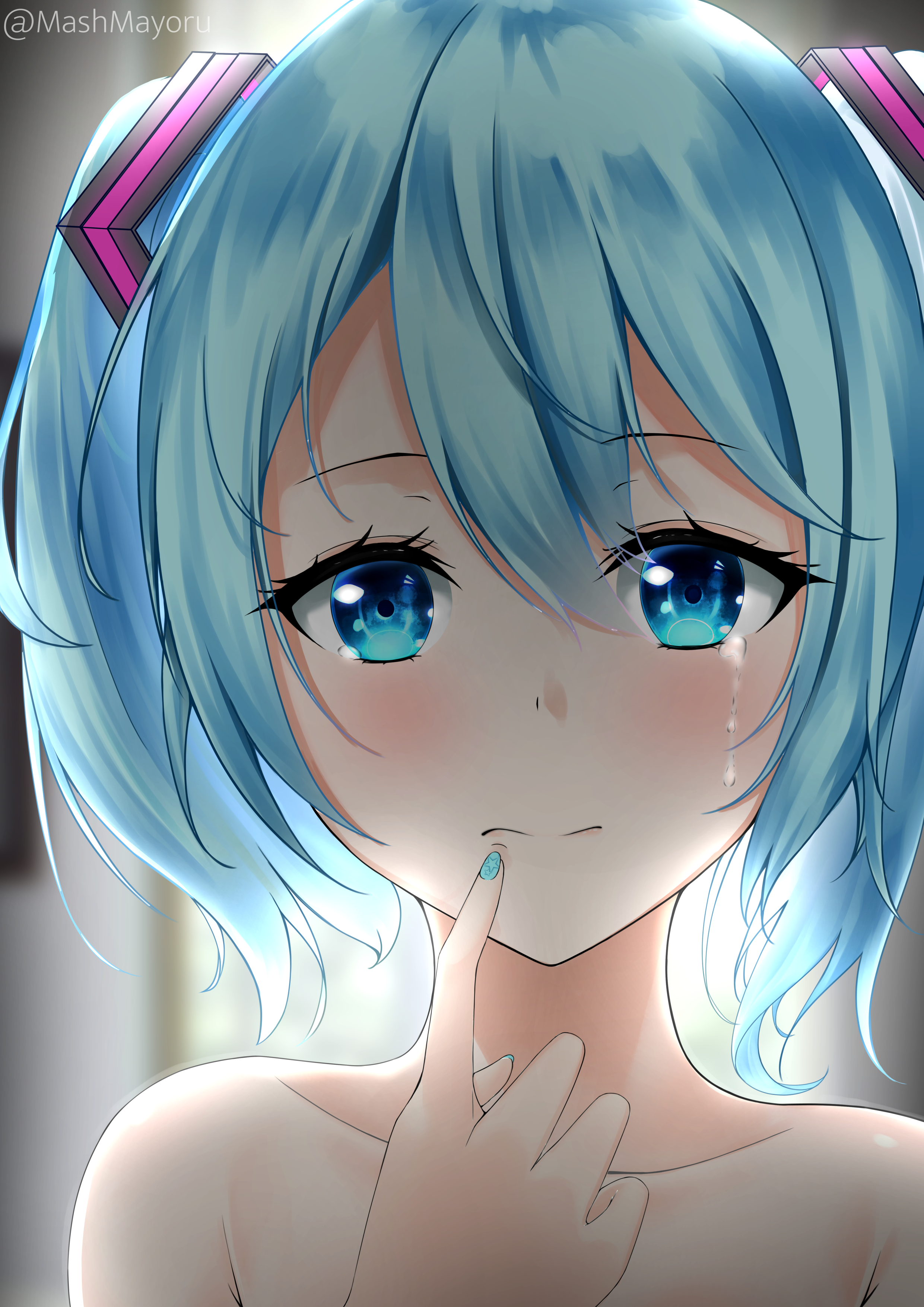 Sad miku ;w;插画图片壁纸