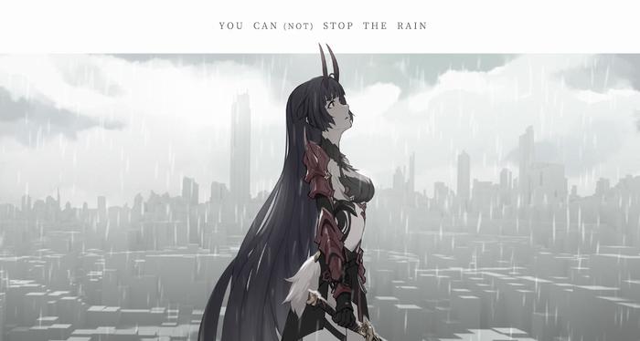 Mei in the Rain插画图片壁纸