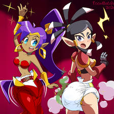 Shantae and Zapple插画图片壁纸