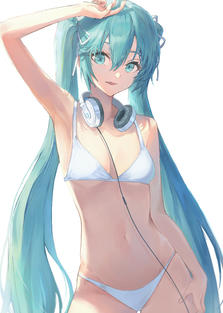 Summer Miku插画图片壁纸