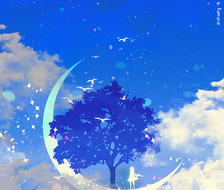 moon tree-illustration일러스트