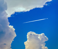 8000～12000m-飛行機雲积雨云
