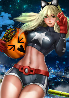 Star Girl Halloween插画图片壁纸