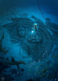 「海底」插画图片壁纸